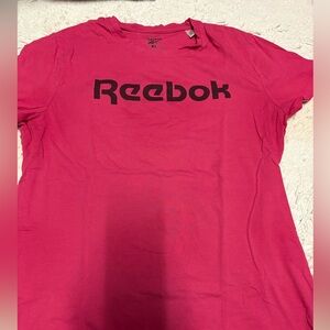 Reebok Hot Pink Tee with Black Logo